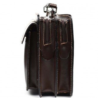 Женский кожаный портфель Firenze FR7007C коричневый. . фото 5