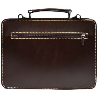 Женский кожаный портфель Firenze FR7007C коричневый. . фото 3