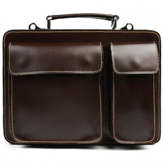 Женский кожаный портфель Firenze FR7007C коричневый. . фото 2