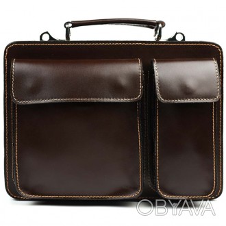 Женский кожаный портфель Firenze FR7007C коричневый. . фото 1
