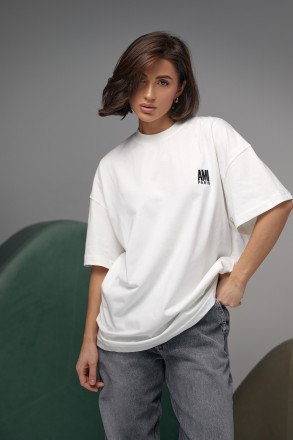 Женская хлопковая футболка с надписью Ami Paris слева на груди - стильная деталь. . фото 8
