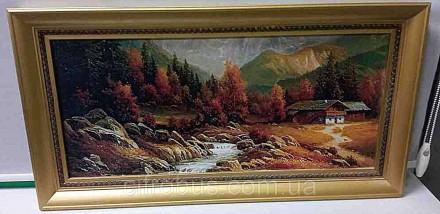 Картини, постери, гобелені, панно Б/У Картина "Гірний пейзаж" 68х37. Київ. фото 1 Картини, постери, гобелені, панно Б/У Картина "Гірний пейзаж" 68х37. Київ. фото 1