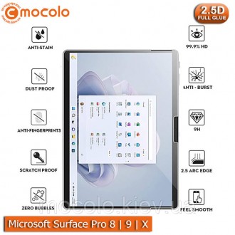 Захисне 2.5 D скло Mocolo 9H для планшета Microsoft Surface Pro 8 | 9 | X
 
Осно. . фото 5