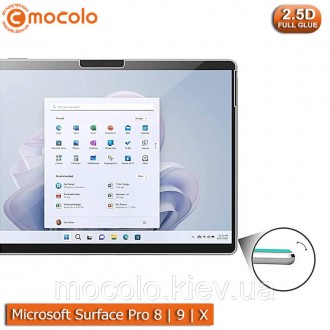 Захисне 2.5 D скло Mocolo 9H для планшета Microsoft Surface Pro 8 | 9 | X
 
Осно. . фото 4