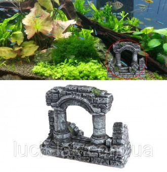 
Декор для аквариума, арка
Размеры: 9 х 4 х 8 см
Арка дополнит композицию из вод. . фото 3