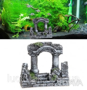 
Декор для аквариума, арка
Размеры: 9 х 4 х 8 см
Арка дополнит композицию из вод. . фото 1