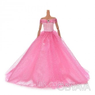 Пышное платье принцессы для куклы Барби, шарнирной куклы
Длинное пышное платье в. . фото 1