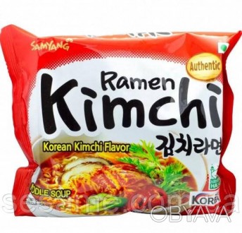 Корейская лапша быстрого приготовления Кимчи Samyang kimchi Ramyun noodle soup 1. . фото 1
