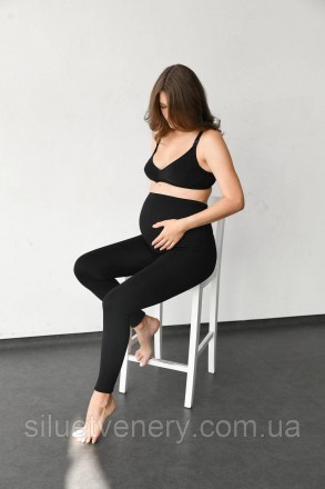 Легінси для вагітних теплі чорні XS-XL розміри.
- Еластичні та дуже м'які, трико. . фото 2