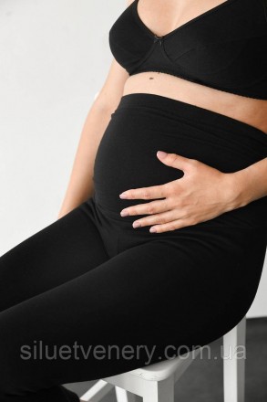 Легінси для вагітних теплі чорні XS-XL розміри.
- Еластичні та дуже м'які, трико. . фото 3