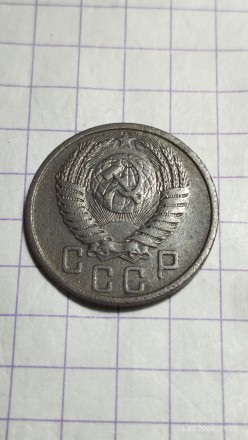 15 коп 1951 год СССР,мельхиор,масса 2,4гр,диаметр 29,56 ,гурт ребристый.. . фото 3
