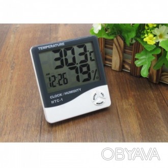 Метеостанция Часы Гигрометр Влагомер HTC-1 поможет всегда быть в курсе температу. . фото 1