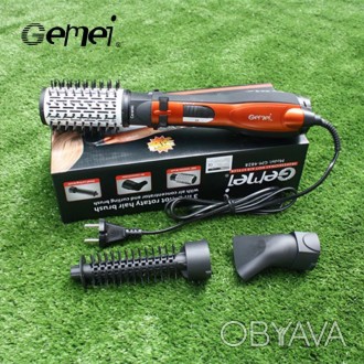 Gemei GM-4828 поєднує в собі різні насадки для укладання волосся.
Стайлер-фен дл. . фото 1