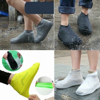 Силиконовые чехлы бахилы для обуви от дождя и грязи Waterproof Silicone Shoe
Раз. . фото 4