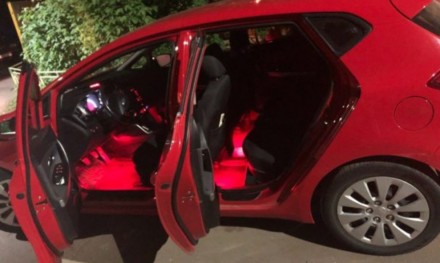 Мультицветная светодиодная подсветка салона автомобиля с пультом ДУ RGB ELITE LU. . фото 3