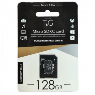 Карта памяти Touch & Go 128 GB Micro SD TG-128GB UHS-I имеет скорости Class 10 U. . фото 2