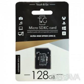 Карта памяти Touch & Go 128 GB Micro SD TG-128GB UHS-I имеет скорости Class 10 U. . фото 1