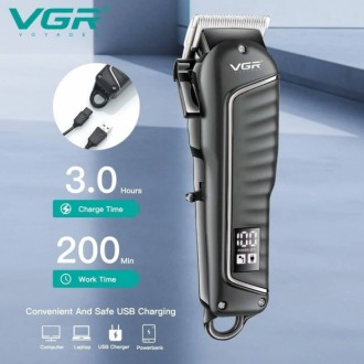Аккумуляторная машинка для стрижки VGR V 683 - это элегантная и стильная совреме. . фото 3