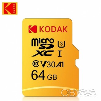 MicroSD Карта памяти Kodak UHS-L V30 A1 - идеальная для съемки 4k UltraHD видео . . фото 1
