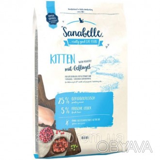 Сухий корм Sanabelle Kitten - це повноцінне харчування для кішок у фазі росту (д. . фото 1