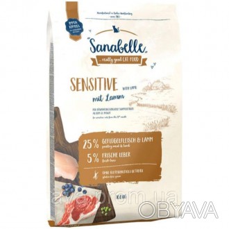 Sanabelle Sensitive з ягням - це збалансований сухий корм для дорослих кішок, сп. . фото 1