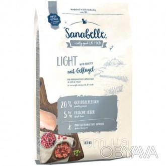 Повнораціонний сухий корм Sanabelle Light призначений спеціально для дорослих кі. . фото 1