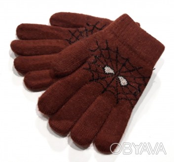 Детские теплые вязанные перчатки, двойные. Очень мягкие и приятные перчатки. Сос. . фото 1