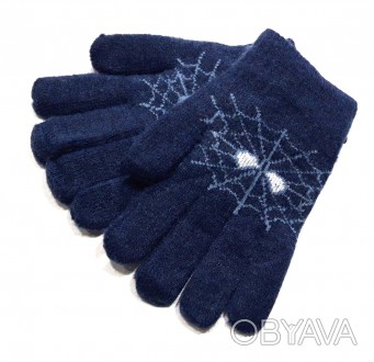 Детские теплые вязанные перчатки, двойные. Очень мягкие и приятные перчатки. Сос. . фото 1