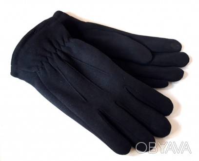 Мужские универсальные перчатки, верх качественный плотных трикотаж, подкладка ме. . фото 1