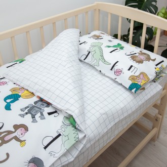 Хлопковое постельное белье в детской кроватке от украинского производителя ТЭП ". . фото 2