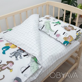 Хлопковое постельное белье в детской кроватке от украинского производителя ТЭП ". . фото 1