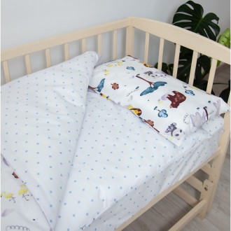 Детский комплект постельного белья для кроватки "Зоопарк" - это ваша возможность. . фото 4