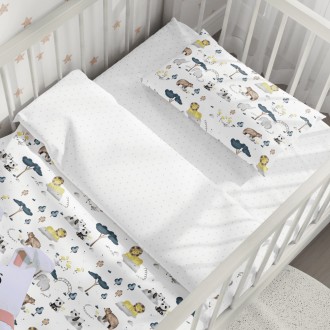 Детский комплект постельного белья для кроватки "Зоопарк" - это ваша возможность. . фото 2