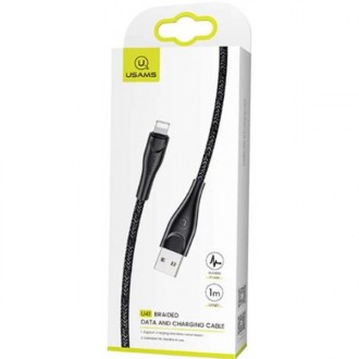 Улучшите свой опыт зарядки и передачи данных с кабелем Usams U41 Braided USB to . . фото 3