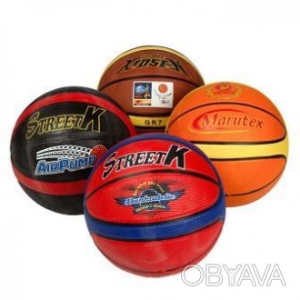 ![CDATA[М"яч баскетбольний BT-BTB-0028 гумовий, розмір 7 580г 6кол./30/ Работаем. . фото 1
