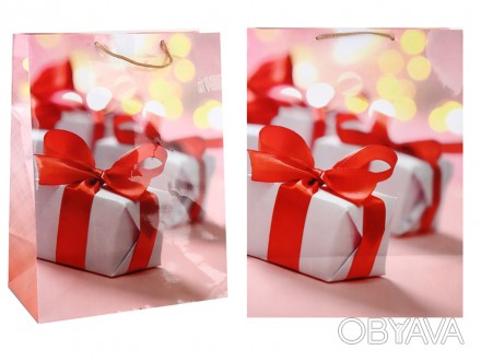 ![CDATA[Подарунковий пакет 150грм, "Подарунок", 29,5*40*20см 6 шт. в уп. /12/ Ра. . фото 1