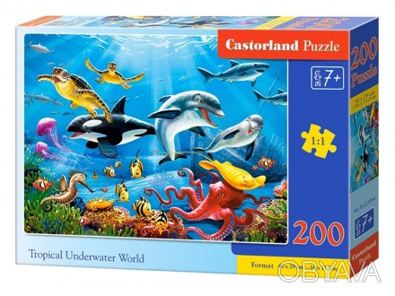 Кастор пазлы 200 "Подводный мир" 40*29см // Работаем с 2011 годаБлагодаря большо. . фото 1