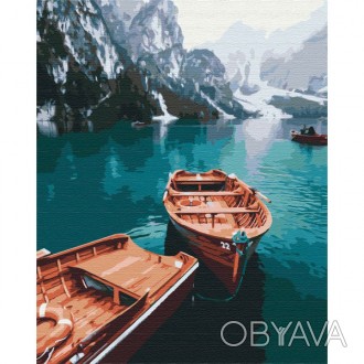 ![CDATA[Картина за номерами: Човни на альпійському озері 40*50 Работаем с 2011 г. . фото 1
