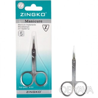 ![CDATA[Ножиці манікюрні "Zingko Manicure" сталь, вигнуті 9 см X1-16 3 шт. в уп.. . фото 1
