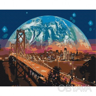 ![CDATA[Картина за номерами: Місяць над Сан-Франциско 40*50 Работаем с 2011 года. . фото 1