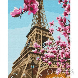 ![CDATA[Картина за номерами: Сакура в Парижі 40*50 Работаем с 2011 годаБлагодаря. . фото 1