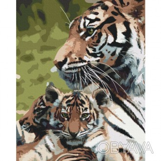 ![CDATA[Картина за номерами: Сім"я тигрів 40*50 Работаем с 2011 годаБлагодаря бо. . фото 1