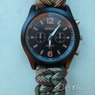 Наименование
Кварцевые часы с браслетом и компасом для выживания
Особенности ч. . фото 1