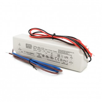 Імпульсний блок живлення герметичний Mean Well LPV-60-12 12В 5А (60Вт) IP67. Дніпро. фото 1 Імпульсний блок живлення герметичний Mean Well LPV-60-12 12В 5А (60Вт) IP67. Дніпро. фото 1