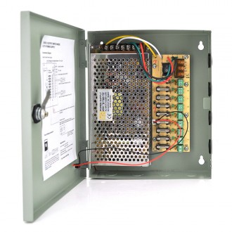 Імпульсний блок живлення 12V-15A / 9CH в боксі з замком перфорований, 9-ти канальний, Q20. Дніпро. фото 1 Імпульсний блок живлення 12V-15A / 9CH в боксі з замком перфорований, 9-ти канальний, Q20. Дніпро. фото 1
