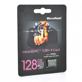 Карта пам'яті Microflash Micro SD, швидкість передачі даних 70MB / s, class10, 128G. Дніпро. фото 1 Карта пам'яті Microflash Micro SD, швидкість передачі даних 70MB / s, class10, 128G. Дніпро. фото 1
