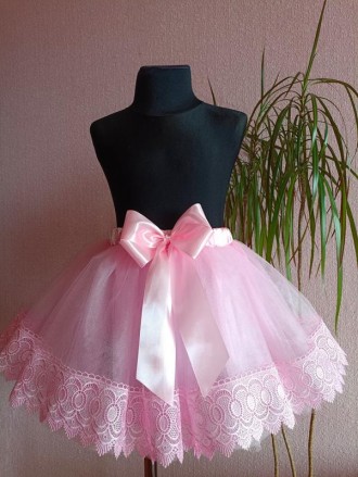 Спідничка рожева, фатинова, пишна, для дівчаток 4-7 років до костюма лялька Барб. . фото 2