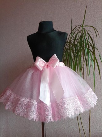 Спідничка рожева, фатинова, пишна, для дівчаток 4-7 років до костюма лялька Барб. . фото 5