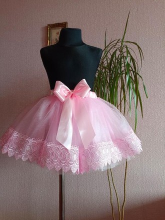 Спідничка рожева, фатинова, пишна, для дівчаток 4-7 років до костюма лялька Барб. . фото 6