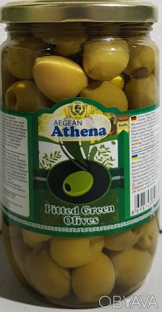 Оливки зелені без кісточок у розсолі 700 г 
Оливки зелёные без косточок в розсол. . фото 1